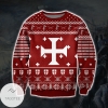 2021 Knights Templar Knitting Pattern 3d Print Ugly Christmas Sweater