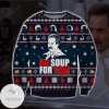 2021 No Soup For You Knitting Pattern 3d Print Ugly Christmas Sweater