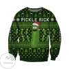 2021 Pickle Rick Knitting Pattern 3d Print Ugly Christmas Sweater