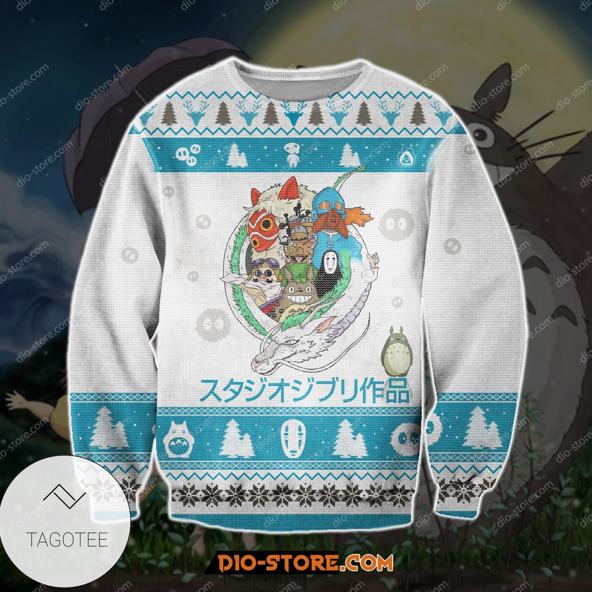 2021 Studio Ghibli 3d Print Ugly Christmas Sweater