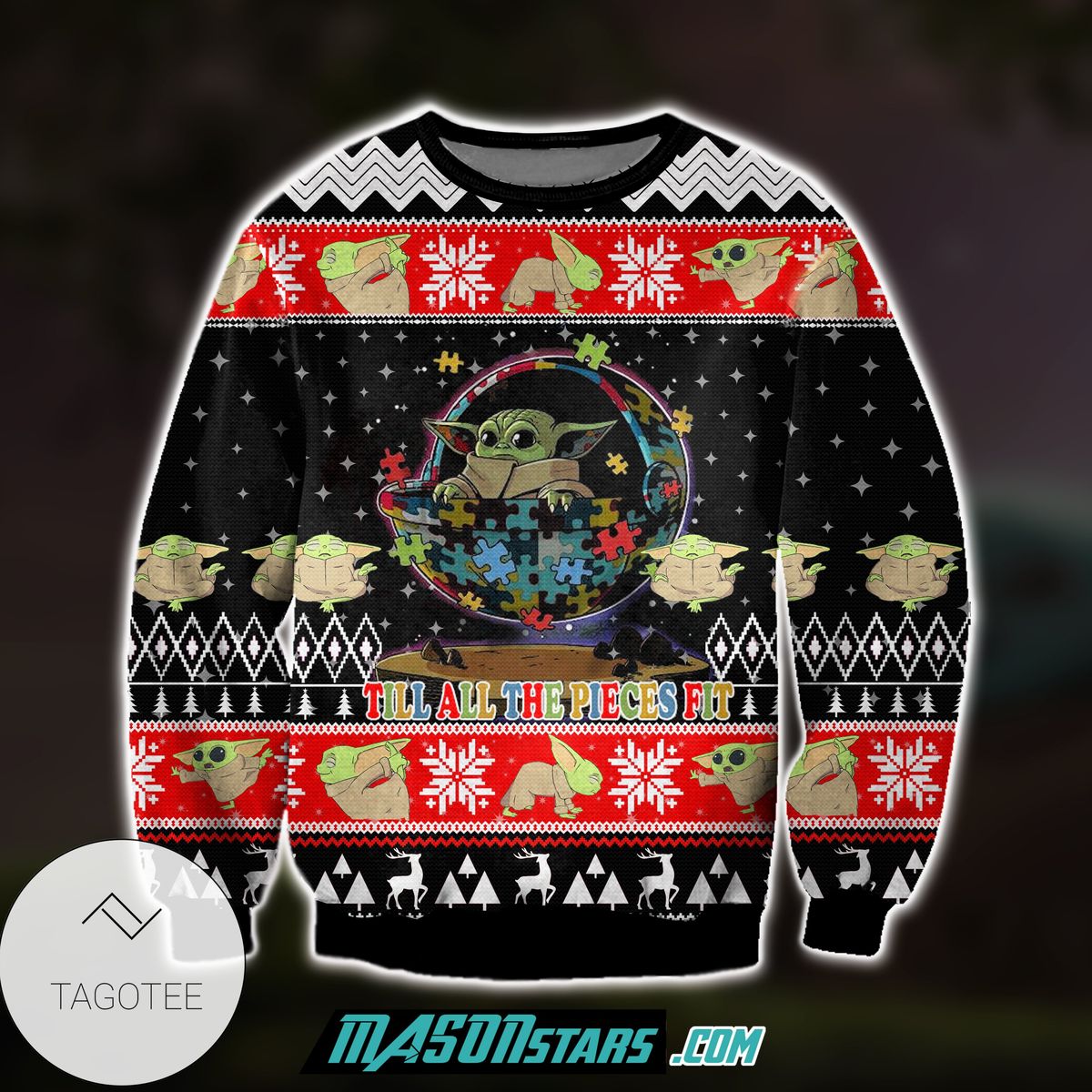 2021 Till All The Pieces Fit 3d Print Ugly Christmas Sweater