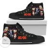 ACDC Sneakers High Top Shoes For Music Fan High Top Shoes