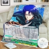 AOT Resisting Fate Levi Attack on Titan Sherpa Blanket