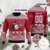 Alabama Crimson Tide Custom Name & Number Personalized Ugly Christmas Sweater