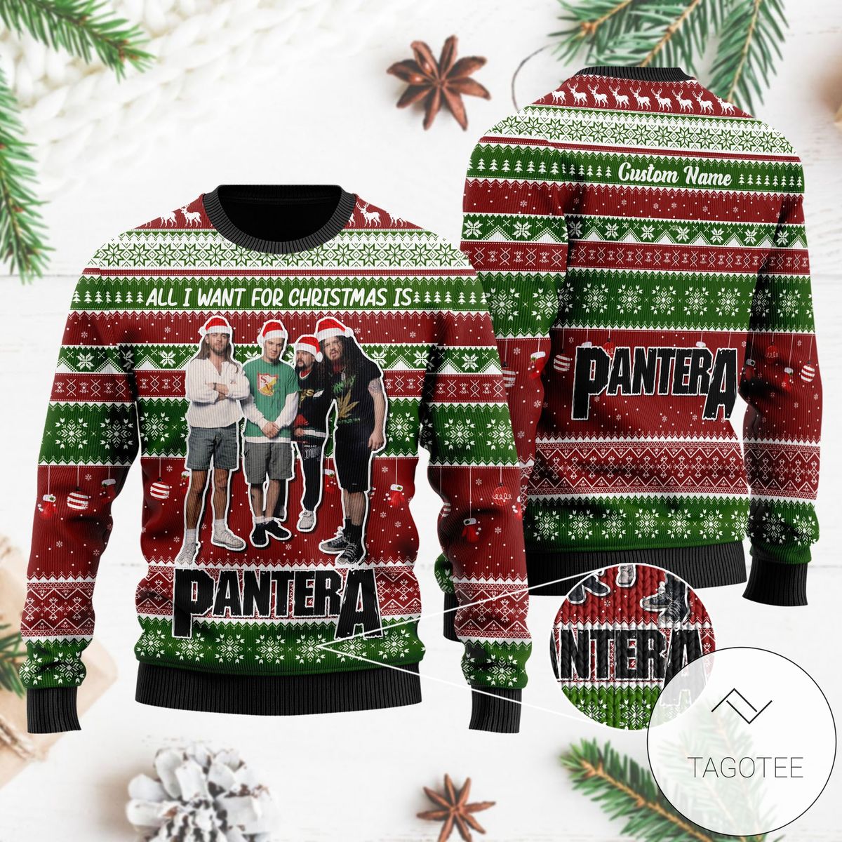 All I Want For Christmas Is Pantera Xmas Ugly Christmas Sweater