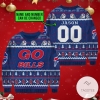 Baltimore Ravens Here We Are Navy Ugly Christmas Sweater