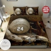 Baseball Ball And Glove Background Duvet Cover Bedding Set Personalized Name And Number