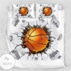 Basketball Ball Cracked Bricks Wall Cotton Bed Sheets Spread Comforter Duvet Cover Bedding Sets