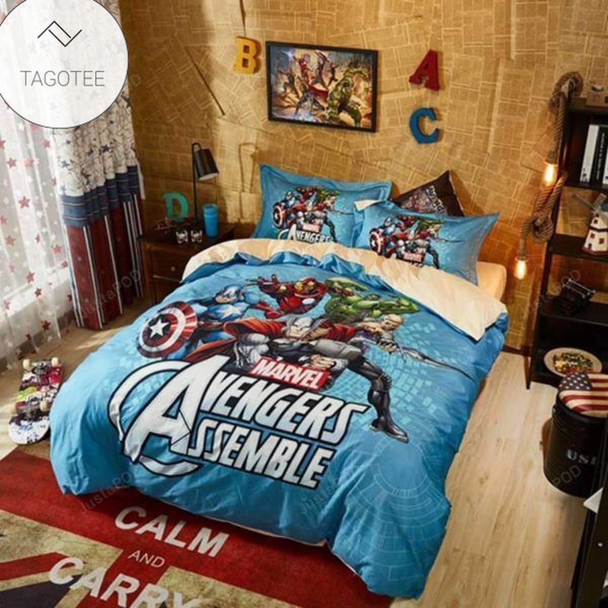 Bedding Set Marvel Avengers Assemble Bed In A Bag (Duvet Cover & Pillow Cases)