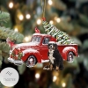 Bernese Mountain Dog Cardinal & Red Truck Christmas Tree Ornament
