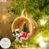 Bernese Mountain Sleeping In A Tiny Cup Christmas Holiday Ornament