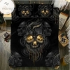 Black Skulls Bedding Set (Duvet Cover & Pillow Cases)