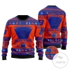 Boise State Broncos Football Team Logo Custom Name Personalized Ugly Christmas Sweater