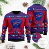 Buffalo Bills Football Team Logo Custom Name Personalized Ugly Christmas Sweater