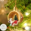 Bulldog Sleeping In A Tiny Cup Christmas Holiday Ornament