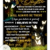 Butterflies To My Daughter I'll Always Be There Blanket