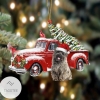 Cairn Terrier Cardinal & Red Truck Christmas Tree Ornament