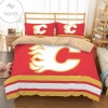 Calgary Flames Duvet Cover Bedding Set
