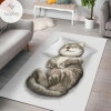 Cat Sleeping  Area Rug   Room Rugs Floor Decor Home Decor