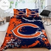 Chicago Bears Logo Splash Background Bedding Set (Duvet Cover & Pillow Cases)