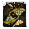Chuuk Bedding Set Plumeria - Polynesian Manta Ray Yellow A18