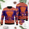Clemson Tigers Football Team Logo Custom Name Personalized Ugly Christmas Sweater