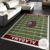 College Alabama NFL Team Logo Area Rug Bedroom Rug Floor Decor Home Decor