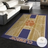 College Home Court Clemson Basketball Team Logo Area Rug Living Room Rug Floor Decor Home Decor