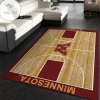 College Home Court Minnesota Basketball Team Logo Area Rug Living Room Rug US Gift Decor