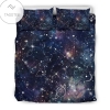 Constellation Galaxy Space Print Duvet Cover Bedding Set Dup