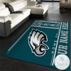 Customizable Philadelphia Eagles Wincraft Personalized NFL Team Logos Area Rug Living Room Rug Home US Decor