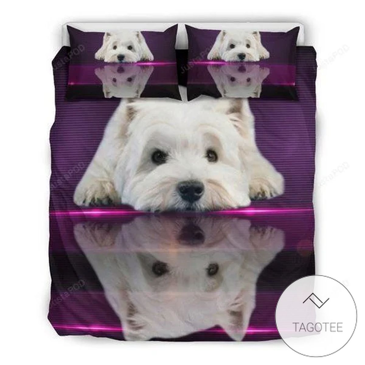 Cute West Highland White Terrier (Westie) Dog 3d Duvet Cover Bedding Set