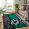 Dallas Stars Nhl Team Logo Wooden Style Nice Gift Home Decor Rectangle Area Rug