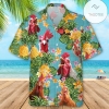 Funny Chicken Tropical Pineapples Hawaiian Shirt