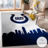 Indiana Colts Skyline NFL Area Rug Bedroom Family Gift US Decor