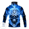 Indianapolis Colts Skull Fire Blue Mask Hoodie