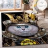 Japan Samurai Warrior Cat Area Rug Kitchen Rug Home US Decor