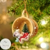 Labrador Retriever Sleeping In A Tiny Cup Christmas Holiday Ornament
