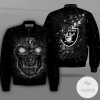 Las Vegas Raiders Lava Skull Full Print Bomber Jacket
