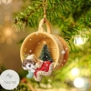 Lhasa Apso Sleeping In A Tiny Cup Christmas Holiday Ornament