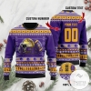 Lsu Tigers Custom Name & Number Personalized Ugly Christmas Sweater