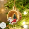 Maltese Sleeping In A Tiny Cup Christmas Holiday Ornament