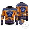 Memphis Tigers Football Team Logo Custom Name Personalized Ugly Christmas Sweater