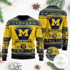 Michigan Wolverines Football Team Logo Personalized Ugly Christmas Sweater