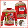 Miller Lite Beer Grinch I Will Drink Here Or There I Will Drink Everywhere Ugly Christmas Holiday Sweater