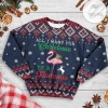 New 2021 All I Want For Christmas is A Flamingo Ugly Christmas Sweater