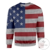 New 2021 American Flag Ugly Christmas Sweater