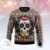 New 2021 Awesome Sugar Skull  Ugly Christmas Sweater