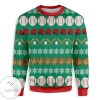 New 2021 Baseball Pattern Santa Claus Ugly Christmas Sweater