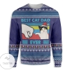 New 2021 Best Cat Dad Ever Ugly Christmas Sweater